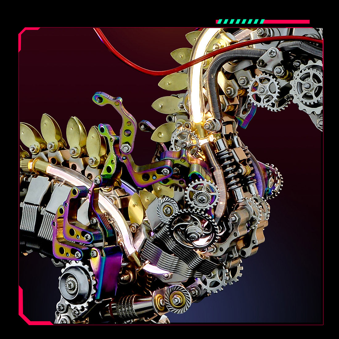 50cm Cyberpunk Mythical Dragon 3D Metal Puzzle Kits - stirlingkit