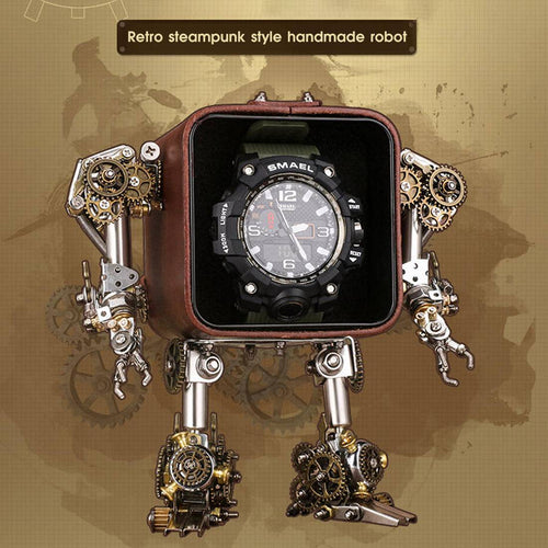 540PCS+ DIY Mechanical Chronos Watch Stand Mecha Warrior Metal Model - stirlingkit