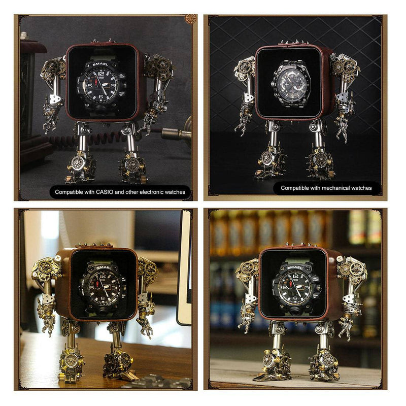 540PCS+ DIY Mechanical Chronos Watch Stand Mecha Warrior Metal Model - stirlingkit