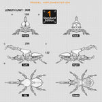 588PCS+ Mechanical Dynastes Large Beetle 3D Metal Model Kits -Standard Version - stirlingkit