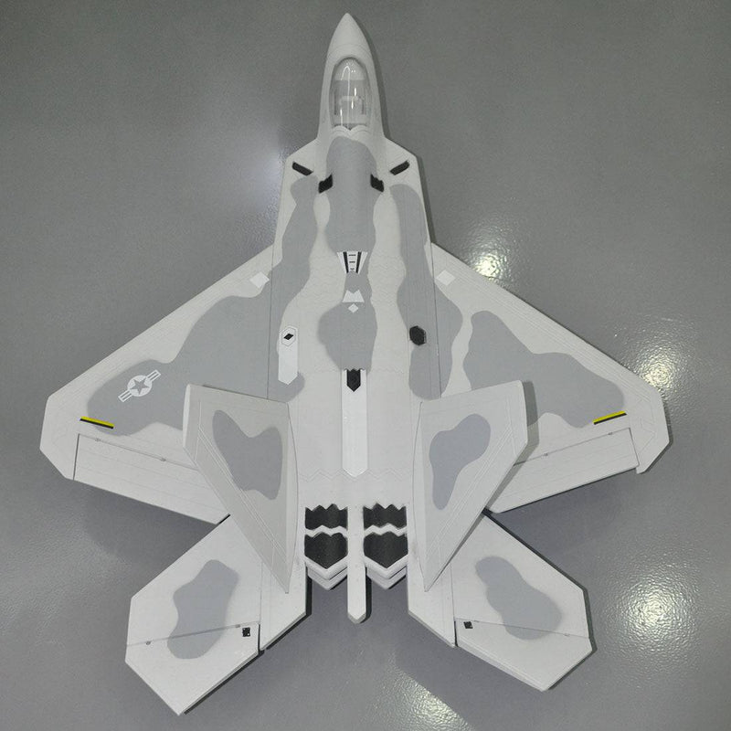 5CH Sky Flight Hobby F-22 Raptor RC Single EDF Jet 70mm Airplane 850mm Wingspan  RTF - Grey - stirlingkit