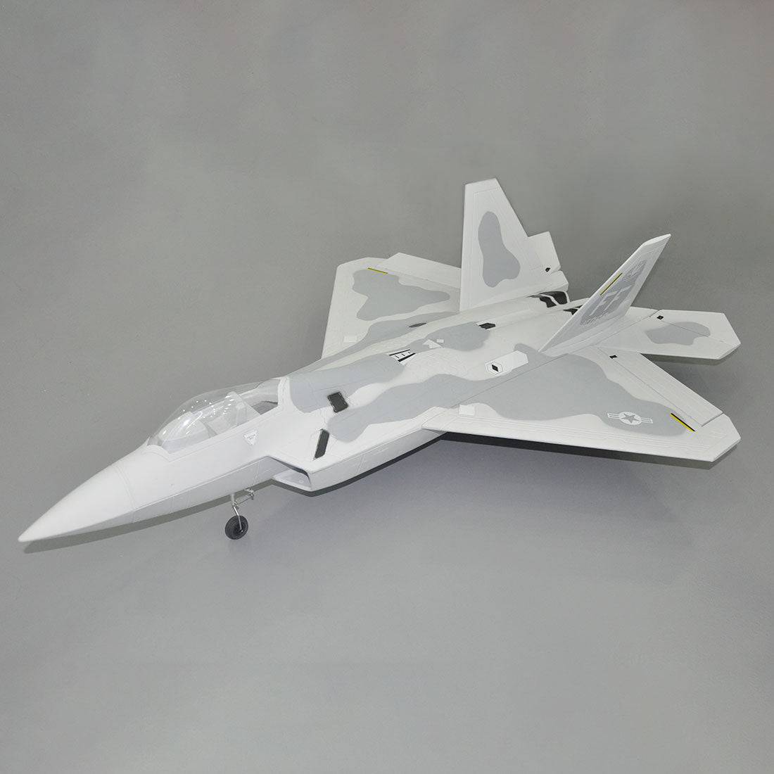 5CH Sky Flight Hobby F-22 Raptor RC Single EDF Jet 70mm Airplane 850mm Wingspan  RTF - Grey - stirlingkit