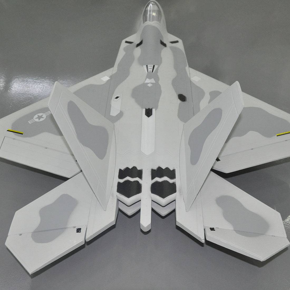 5CH Sky Flight Hobby F-22 Raptor RC Single EDF Jet 70mm Airplane 850mm Wingspan  RTF - Grey - stirlingkit
