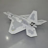 5CH Sky Flight Hobby F-22 Raptor RC Single EDF Jet 70mm Airplane 850mm Wingspan  RTF - Grey - stirlingkit