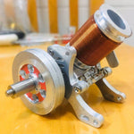 Single-cylinder Electromagnetic 6-12V 2A All-metal Engine Model Toy - stirlingkit