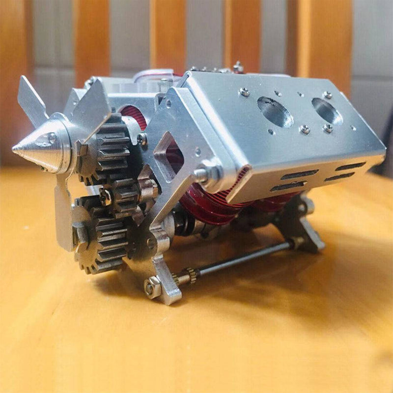 6-12V 5A  V4 Electromagnetic Engine Model Engine Science Experiment Toy - stirlingkit