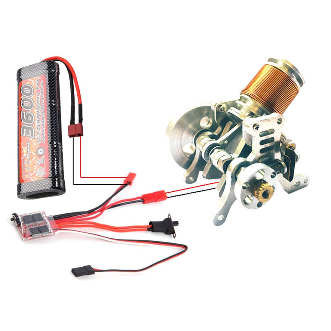 6-12V Single Cylinder Electromagnetic Solenoid Valve Engine Model - stirlingkit