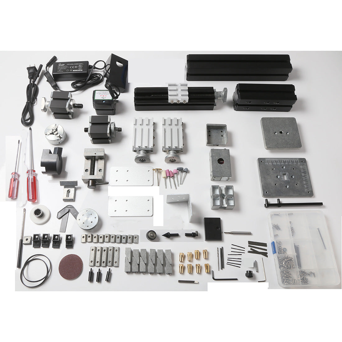 6-in-1 Mini Milling Drilling Sanding Machine Metal lathe Tool Set - stirlingkit
