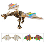 600CS DIY Mechanical Steampunk Western Dragon with Wing Assembly 3D Metal Model Kits - stirlingkit