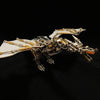 600CS DIY Mechanical Steampunk Western Dragon with Wing Assembly 3D Metal Model Kits - stirlingkit