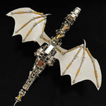 600CS DIY Mechanical Steampunk Western Dragon with Wing Assembly 3D Metal Model Kits - stirlingkit