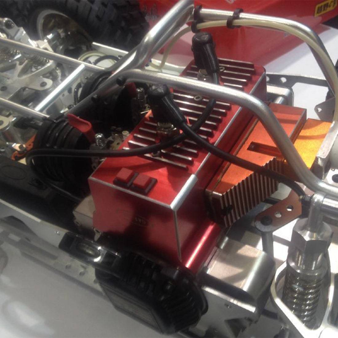Double-cylinder 60cc Inline Gasoline Engine for 1/5 RC Car HPI
