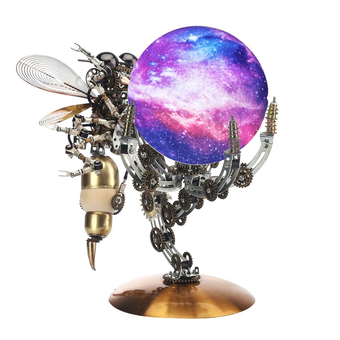 627PCS Mechanical Wasp Metal Model Kits with Planet Moon Lamp - stirlingkit