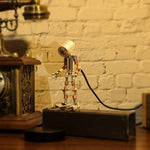 78Pcs DIY Metal Mechanical Mini Night Light Lamp Man Assembly Model Kit - stirlingkit