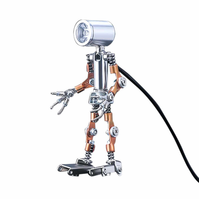 78Pcs DIY Metal Mechanical Mini Night Light Lamp Man Assembly Model Kit - stirlingkit