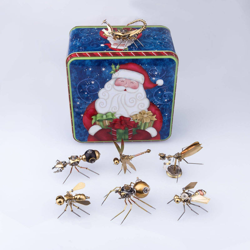 7PCS Exquisite Mini Mechanical Insect Christmas Gift Box Set Educational Toy Gift - stirlingkit