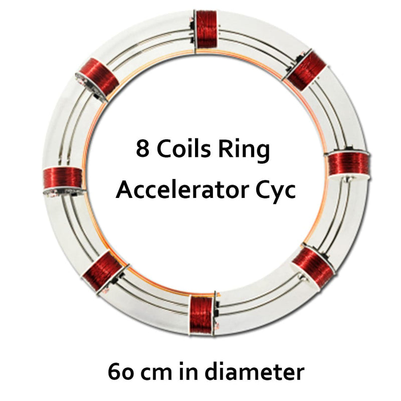 8-coil Circular Electromagnetic Accelerator with High Magnetic Beads Scientific Experiment - stirlingkit
