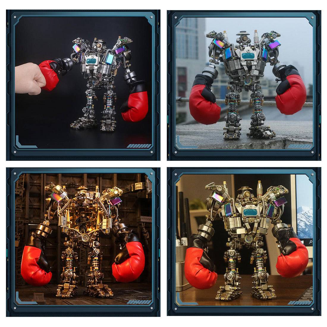880PCS+ DIY Mechanical Boxing Enthusiasts Mech Metal Model Educational Toy Gift - stirlingkit