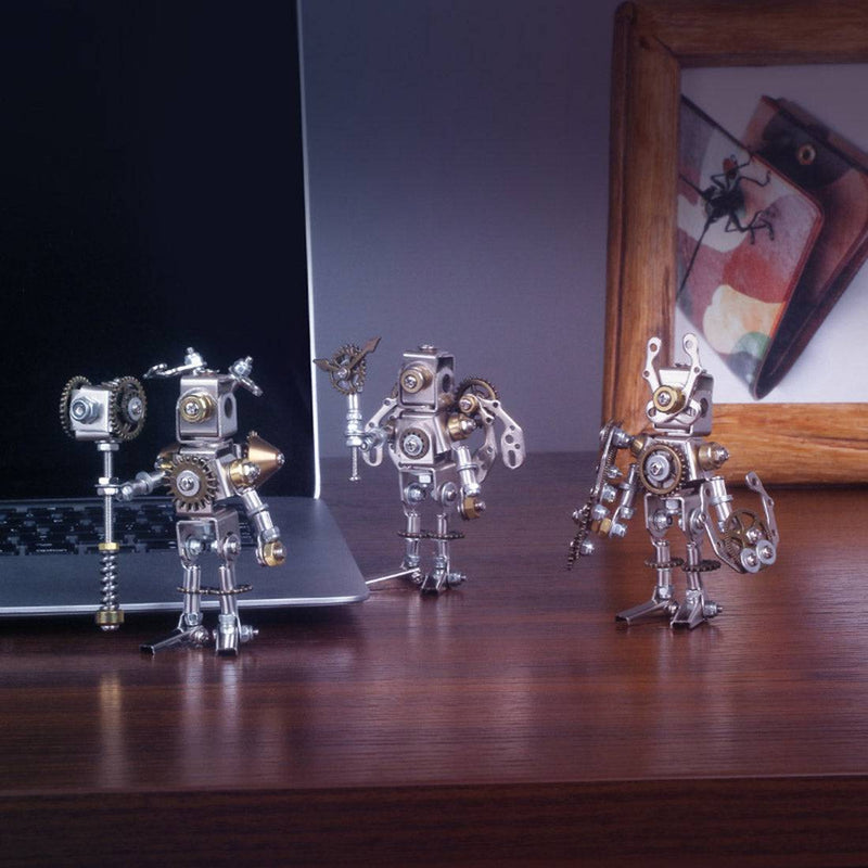 8PCS DIY Metal Mechanical Saint 3D Model Assembly Educational Toy Kit - stirlingkit