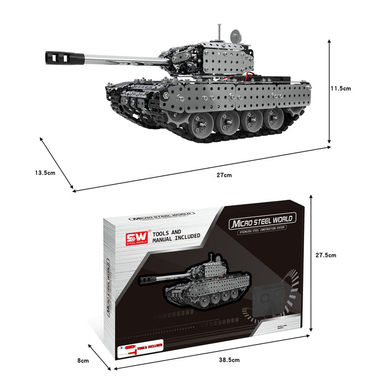 952 PCS DIY Assembly Kit Simulation Remote Control Military Tank Model Toy - stirlingkit