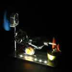 γ GammaType Stirling Engine Generator Model with LED Light Bar & Fan  Science Experiment Educational Toy - stirlingkit