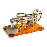 γ-shape Hot-air LED External Combustion Stirling Engine Model - stirlingkit