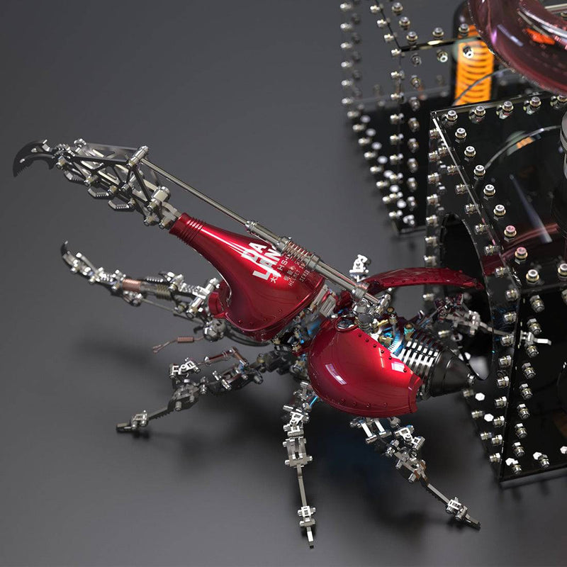 Adavanced 1014PCS+ Mechanical Green Dynastes Beetle 3D Metal DIY Assembly Kits Toys - stirlingkit