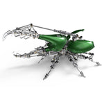 Adavanced 1014PCS+ Mechanical Green Dynastes Beetle 3D Metal DIY Assembly Kits Toys - stirlingkit