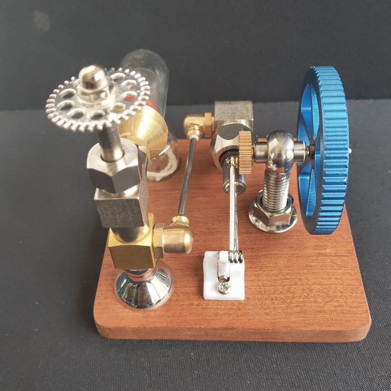 Adjustable Speed Stirling Engine Model Toy with Vertical Flywheel Science Experiment - stirlingkit