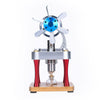 Air-Cooled Metal Vertical Stirling Engine with Flywheel Fan Model Education Toy - stirlingkit