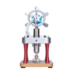 Air-Cooled Metal Vertical Stirling Engine with Flywheel Fan Model Education Toy - stirlingkit