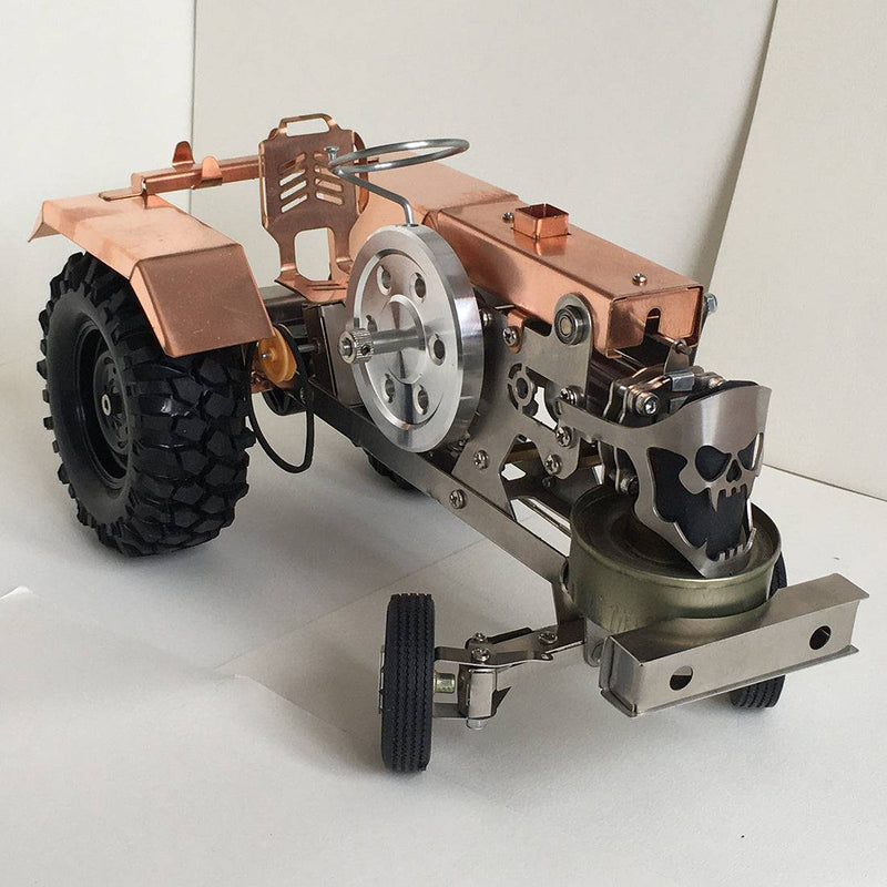 Alcohol Powered Mini Tractor with Fire Stirling Engine - stirlingkit