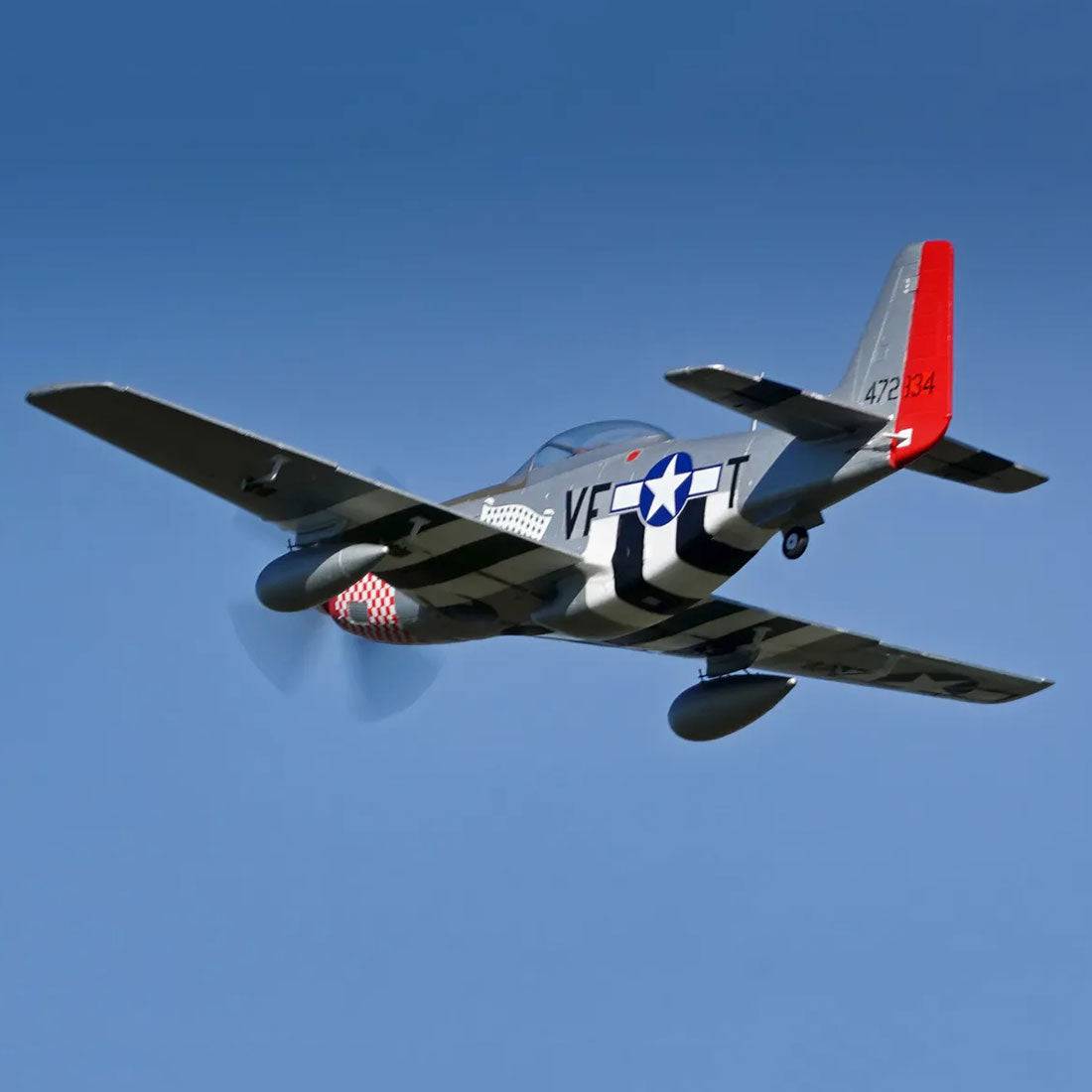 Arrows Hobby 1100mm P-51 Propeller Fighter RC Airplane Aircraft PNP Assembly - stirlingkit