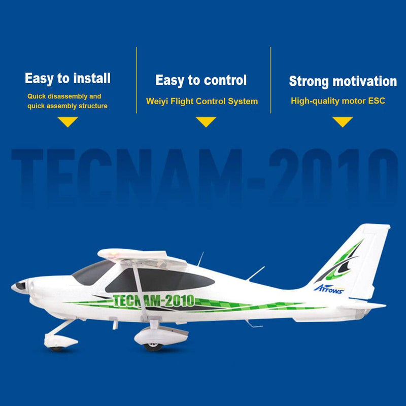 Arrows Hobby 1450mm Tecnam Beginner Electric RC Aircraft Fixed Wing Airplane with Flight Control System (No Remote Controller Receiver and Battery) - PNP Version - stirlingkit