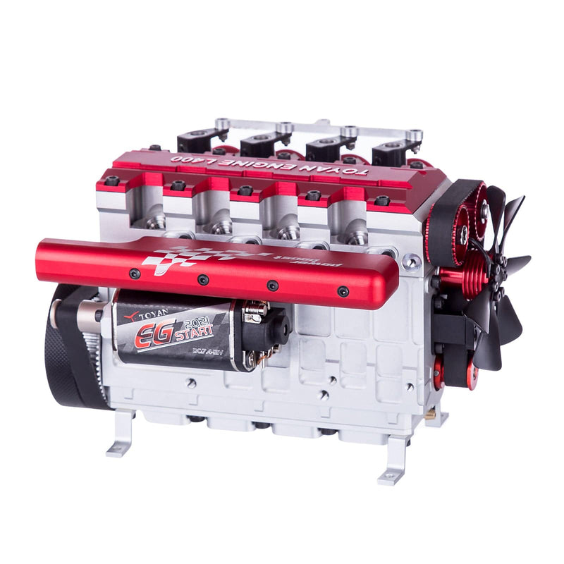 Assembled Toyan FS-L400 14cc Inline Four-cylinder Four-stroke Water-cooled Nitro Engine Model - RTR Version - stirlingkit