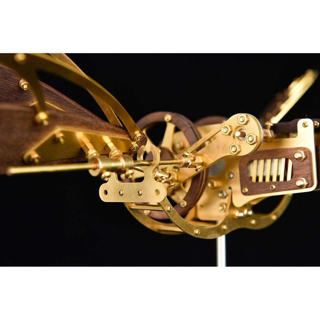 Assembly Metal Solid Wood 3D Dynamic Delicate Mechanical Mystery Aircraft Model Kit for Adult - stirlingkit