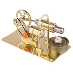Assembly Single Cylinder Stirling Engine Generator DIY Model - Golden - stirlingkit