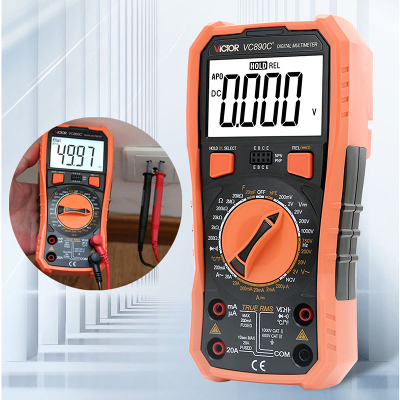 Auto-Ranging Digital Multimeter Voltmeter Engine Voltage Temperature Tester - stirlingkit