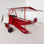 Balsa Wood RC Biplane Electric Trainer Fixed-wing Aircraft Assembly 770mm ARF - Red - stirlingkit