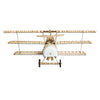 Balsa Wood Triplane Assembly Electric Fixed-wing Aircraft Trainer KIT 770mm - stirlingkit