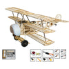 Balsa Wood Triplane Assembly Electric Fixed-wing Aircraft Trainer KIT 770mm - stirlingkit