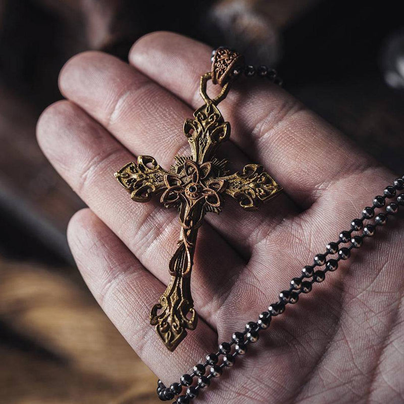 Baroque Cross Necklace Pendant - stirlingkit