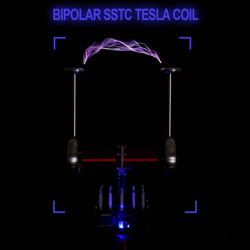 Bipolar Tesla Coil SSTC Artificial Lightning Magnetic Storm Music Coil - stirlingkit