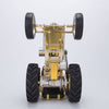 Brass Gas Powered Roller Tractor Vehicle Model with Mini Horizontal Water-cooled Engine - stirlingkit