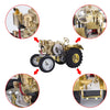 Brass Gas Powered Roller Tractor Vehicle Model with Mini Horizontal Water-cooled Engine - stirlingkit