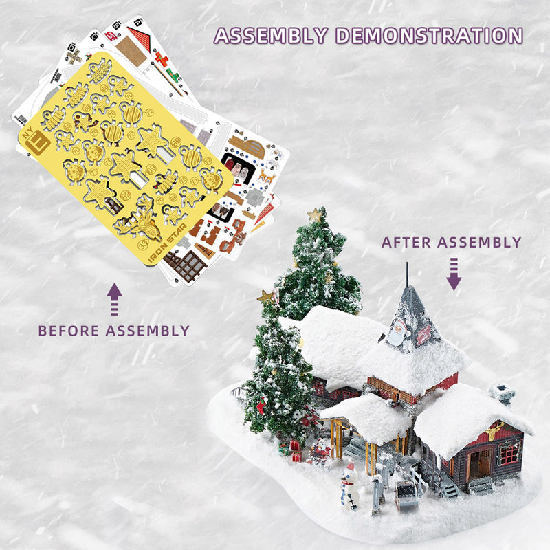 Build a Christmas Santa Claus's Village Model 3D Puzzle Kits - stirlingkit