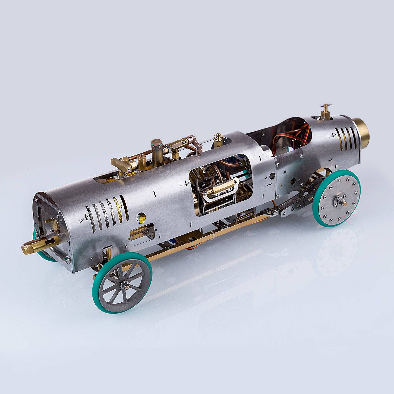 Bullet-shaped Steam Car Classic Vehicle Model Kit with V4 Steam Engine ...