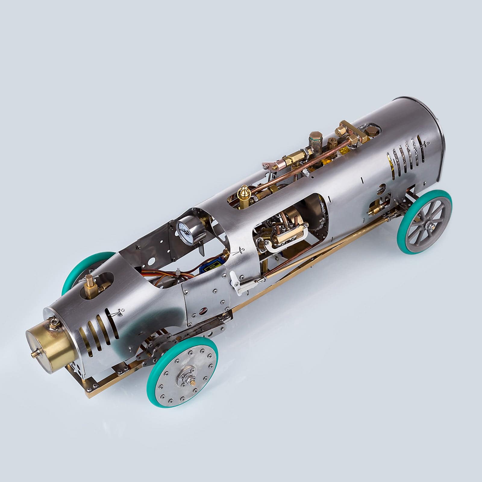 Bullet-shaped Steam Car Classic Vehicle Model Kit with V4 Steam Engine ...