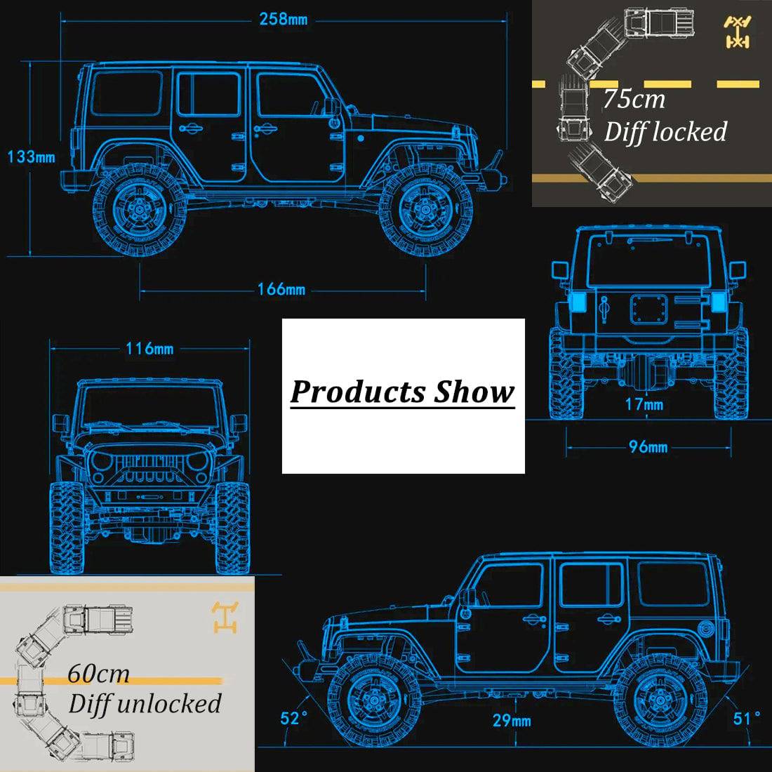 CAPO CUB2 Electric 1/18 4WD RC Car Metal Off-road Climbing Car Model ...