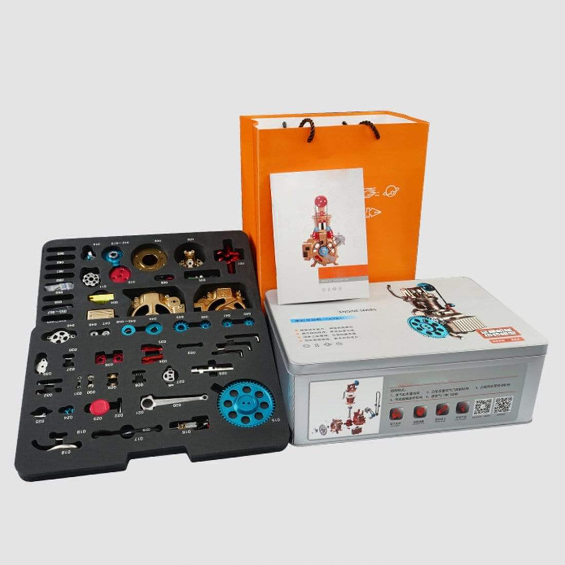 Car Engine Model All-metal Craftsmen Mini Single-cylinder High Challenge Assembled Model Collection - stirlingkit